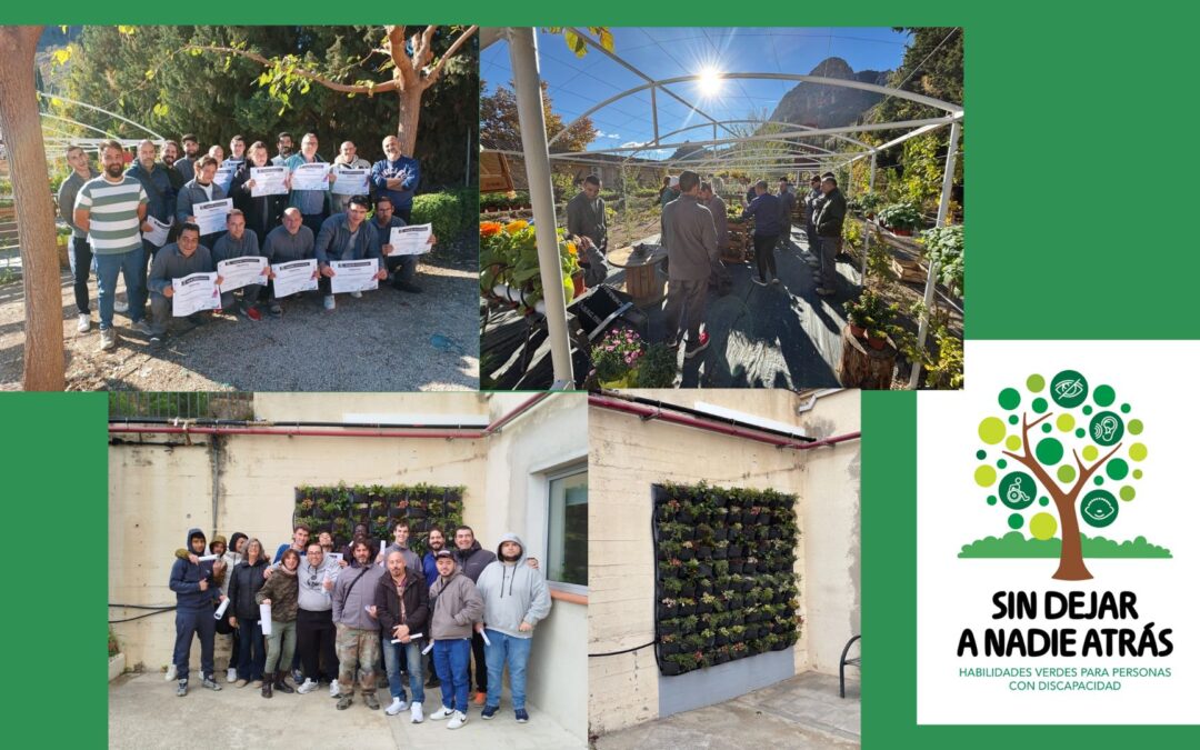 Concluyen los cursos “Jardinería, arbolado y envolventes vegetales” del proyecto Sin dejar a nadie atrás